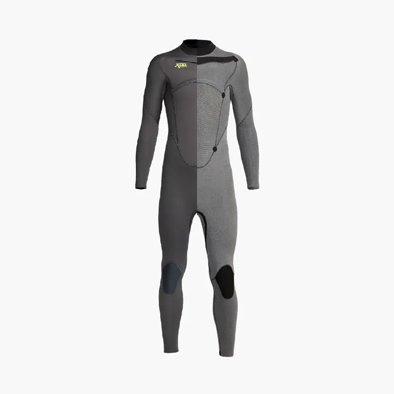 Xcel Junior Comp 3/2 Chest Zip Wetsuit Grey-1